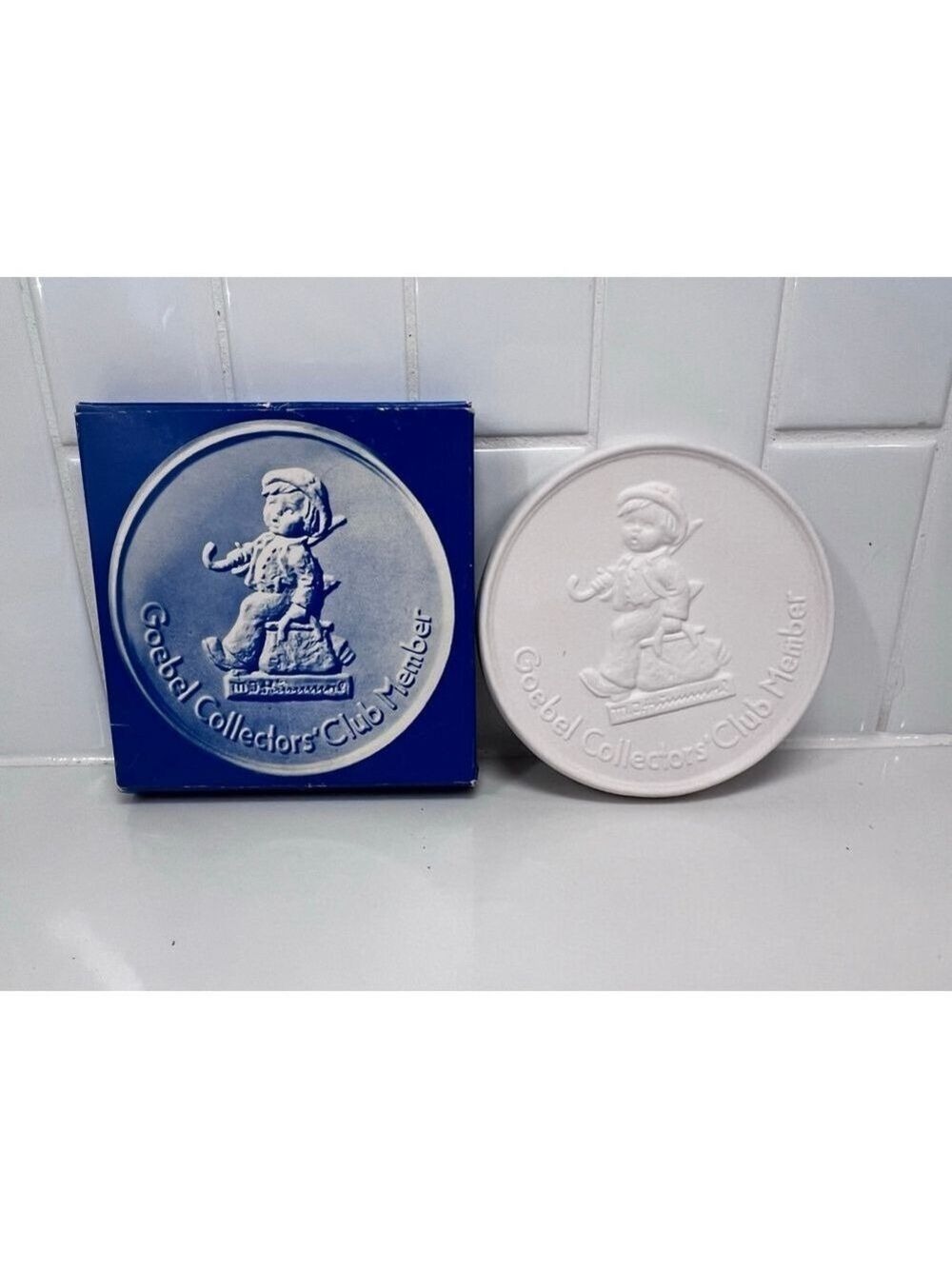 Vintage Goebel Collectors Club Member Bisque Medallion